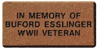 Engraved tribute brick at the VFW National Home